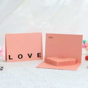 Love You 3D Pop Up Greeting Card