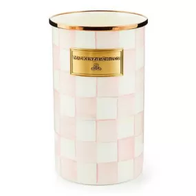 MacKenzie-Childs Rosy Check Enamel Utensil Holder