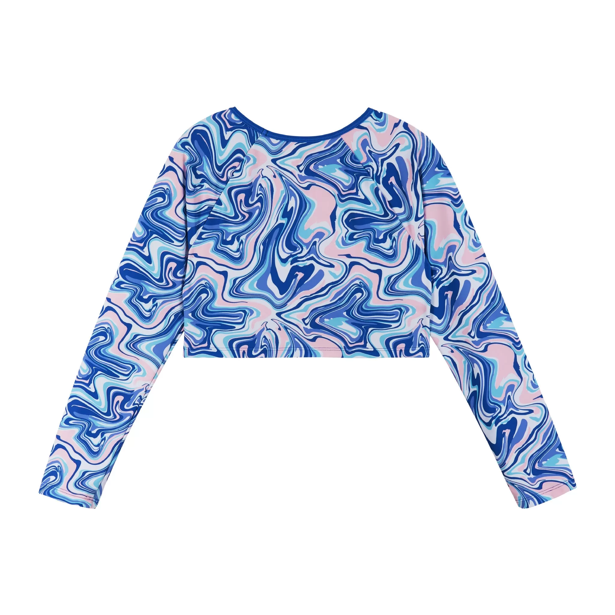 Marble Long Sleeve Rashguard Set (Size 7 -16 Years) | Bel Air Blue