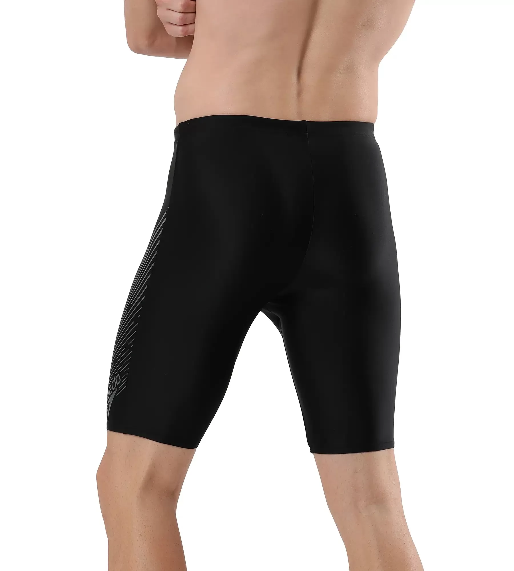 Men's Endurance Medley Logo Jammer - Black & Usa Charcoal