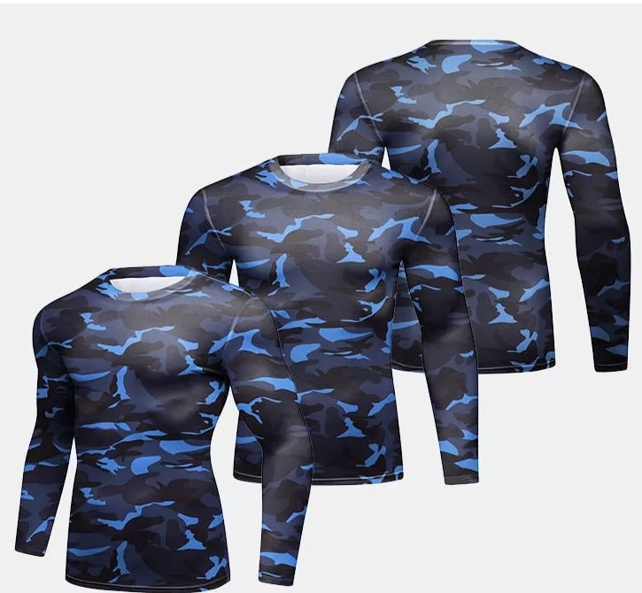 Men's Winter Camouflage Elite Long Sleeve Compression Rashguard