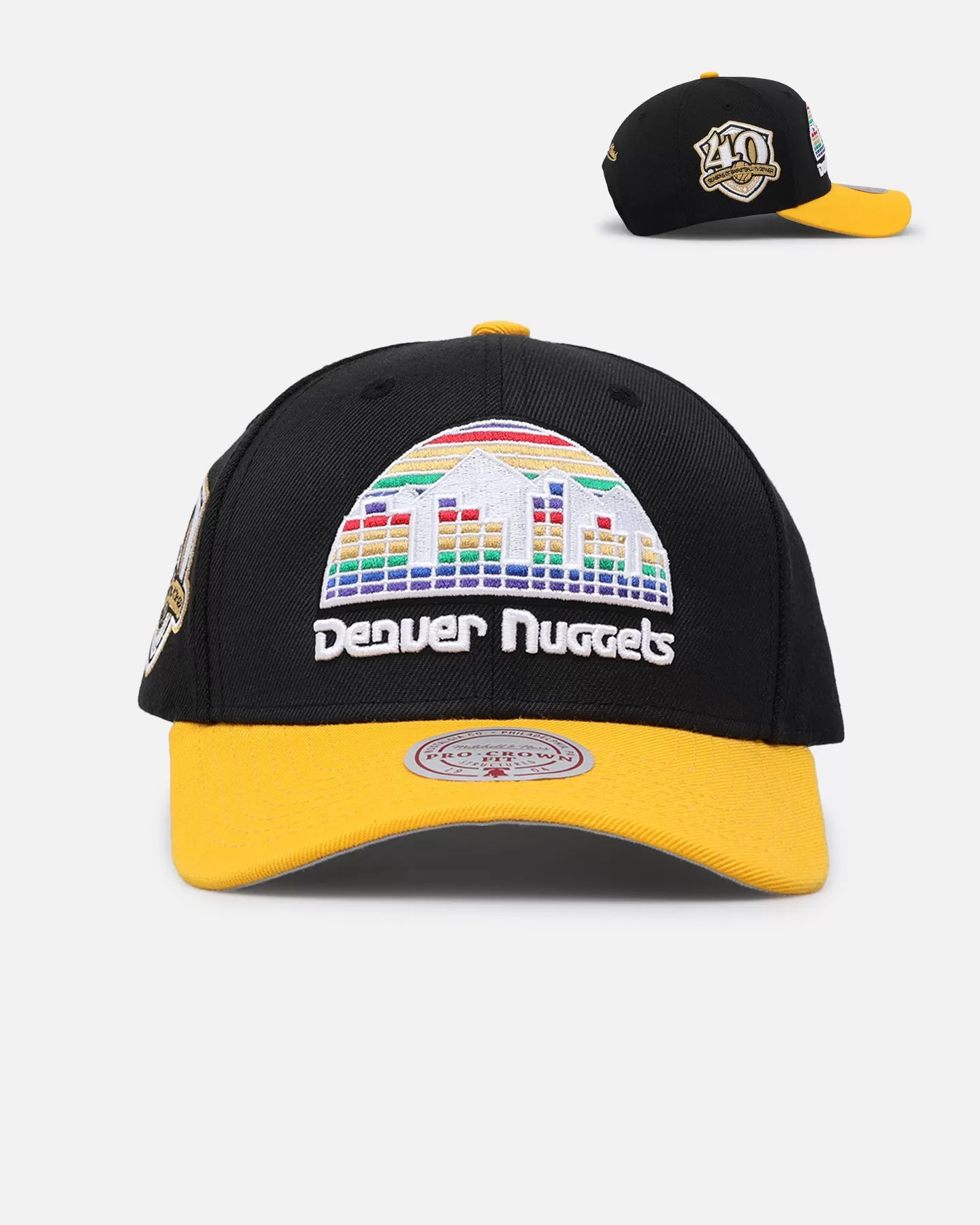 Mitchell & Ness Denver Nuggets Enter The Dragon Pro Crown Snapback Black/Ochre