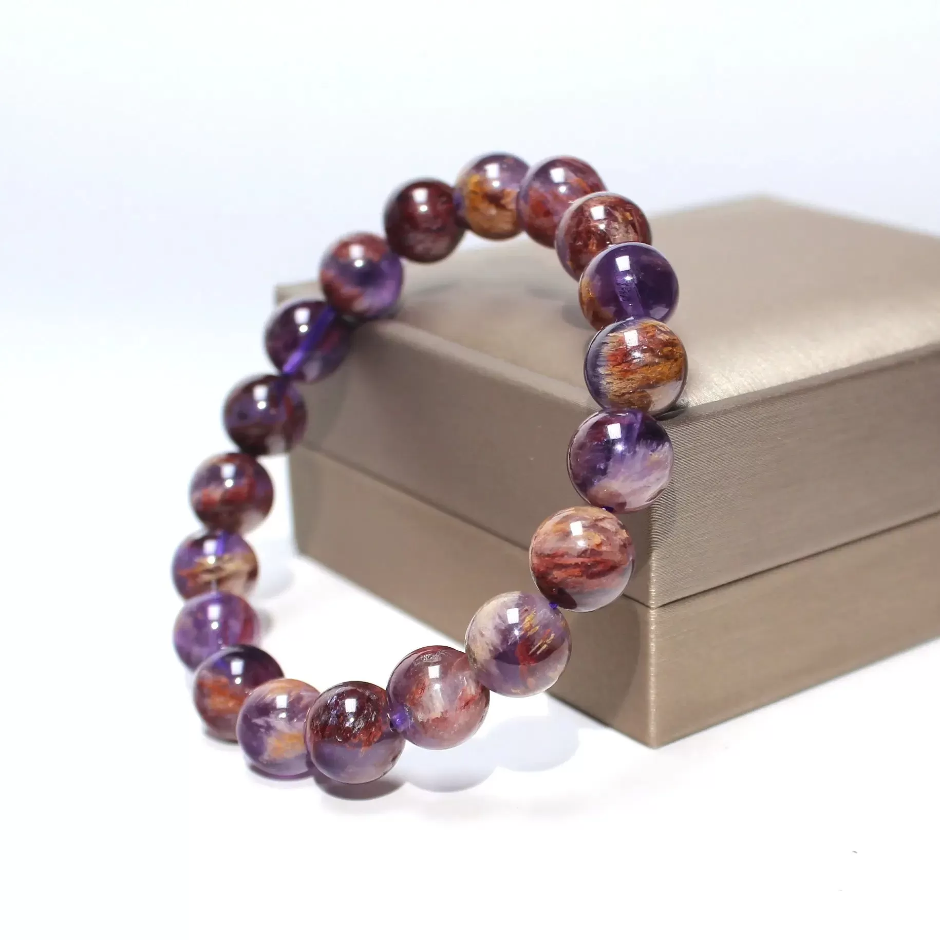 Natural Purple Phantom Quartz Bracelet