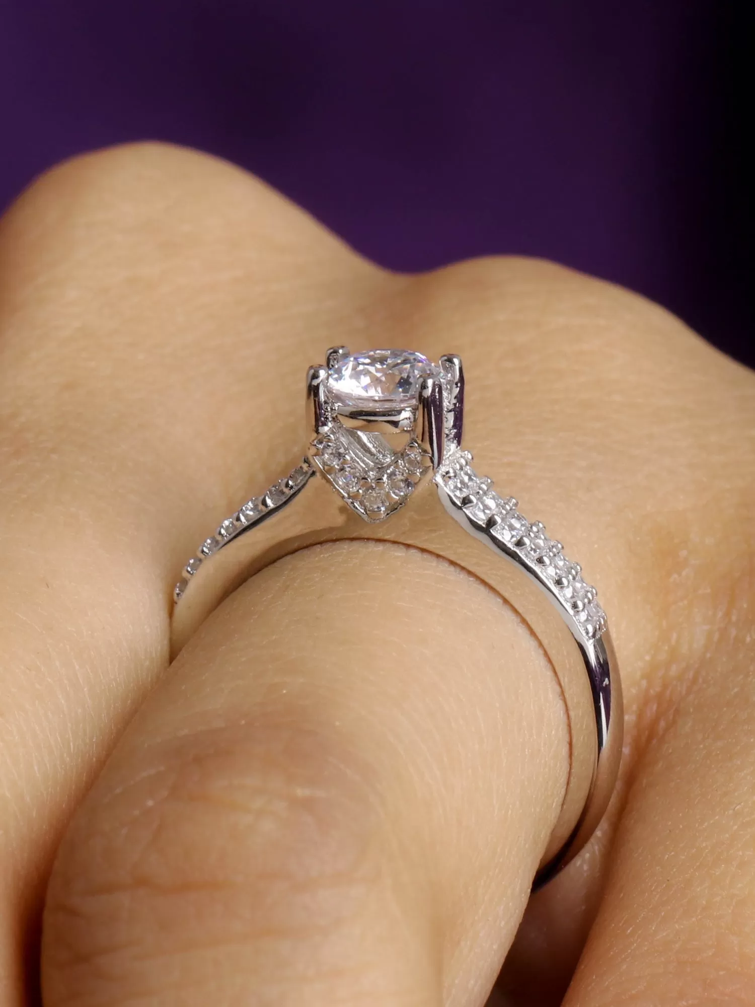 Ornate Be Mine Solitaire Ring For Women