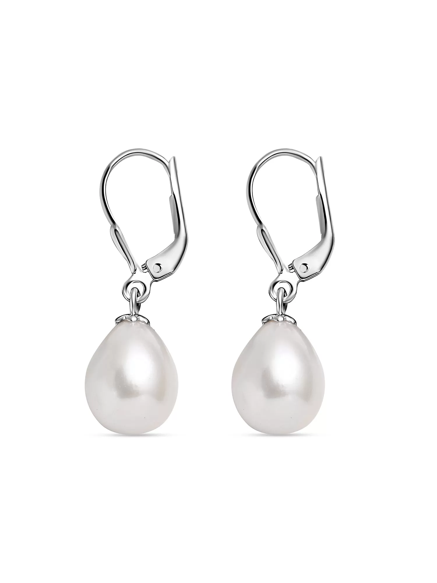 Ornate Jewels 10mm Real Pearl Drop Earrings