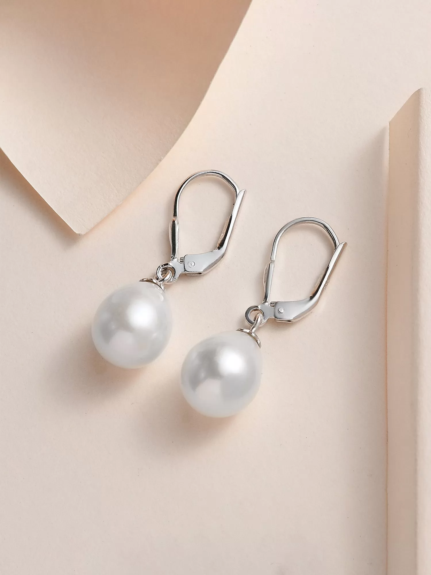 Ornate Jewels 10mm Real Pearl Drop Earrings