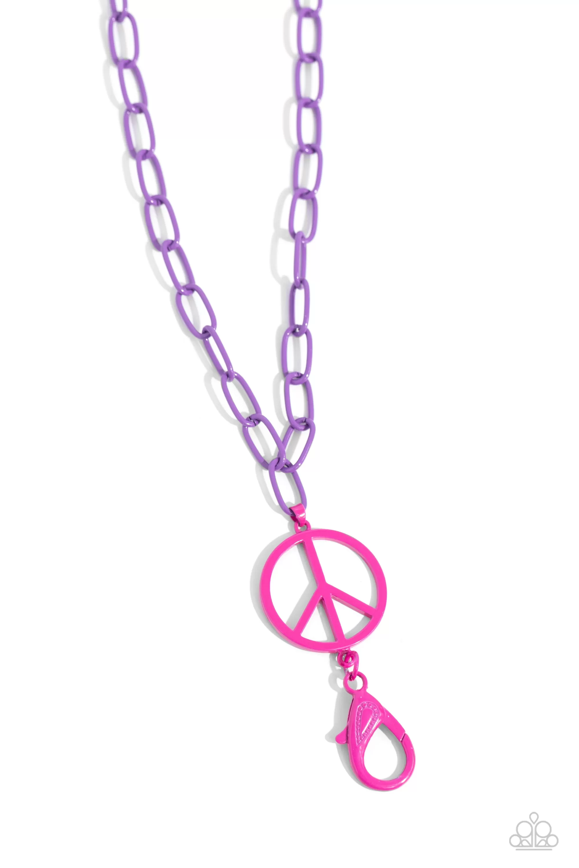 Paparazzi Tranquil Unity Purple Lanyard Necklace & Earring Set