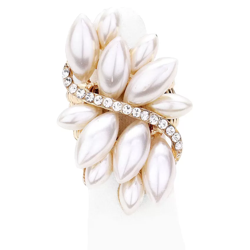 Pearl Cluster Stretch Ring