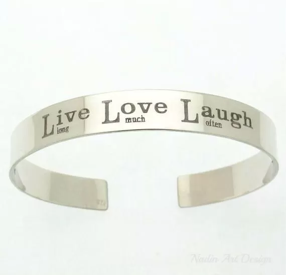 Personalized Mens Silver Bracelet