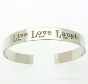 Personalized Mens Silver Bracelet