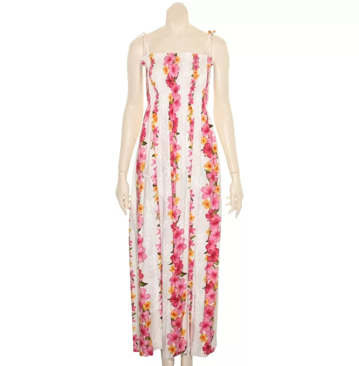 Plumeria Panel Long Smock Dress