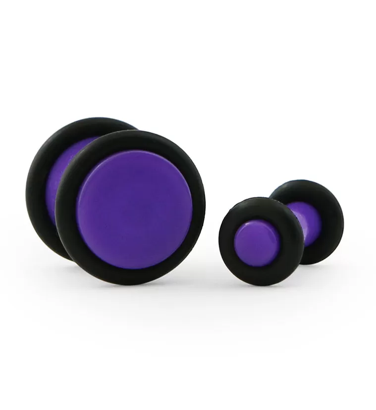 Purple No Flare Acrylic Plugs