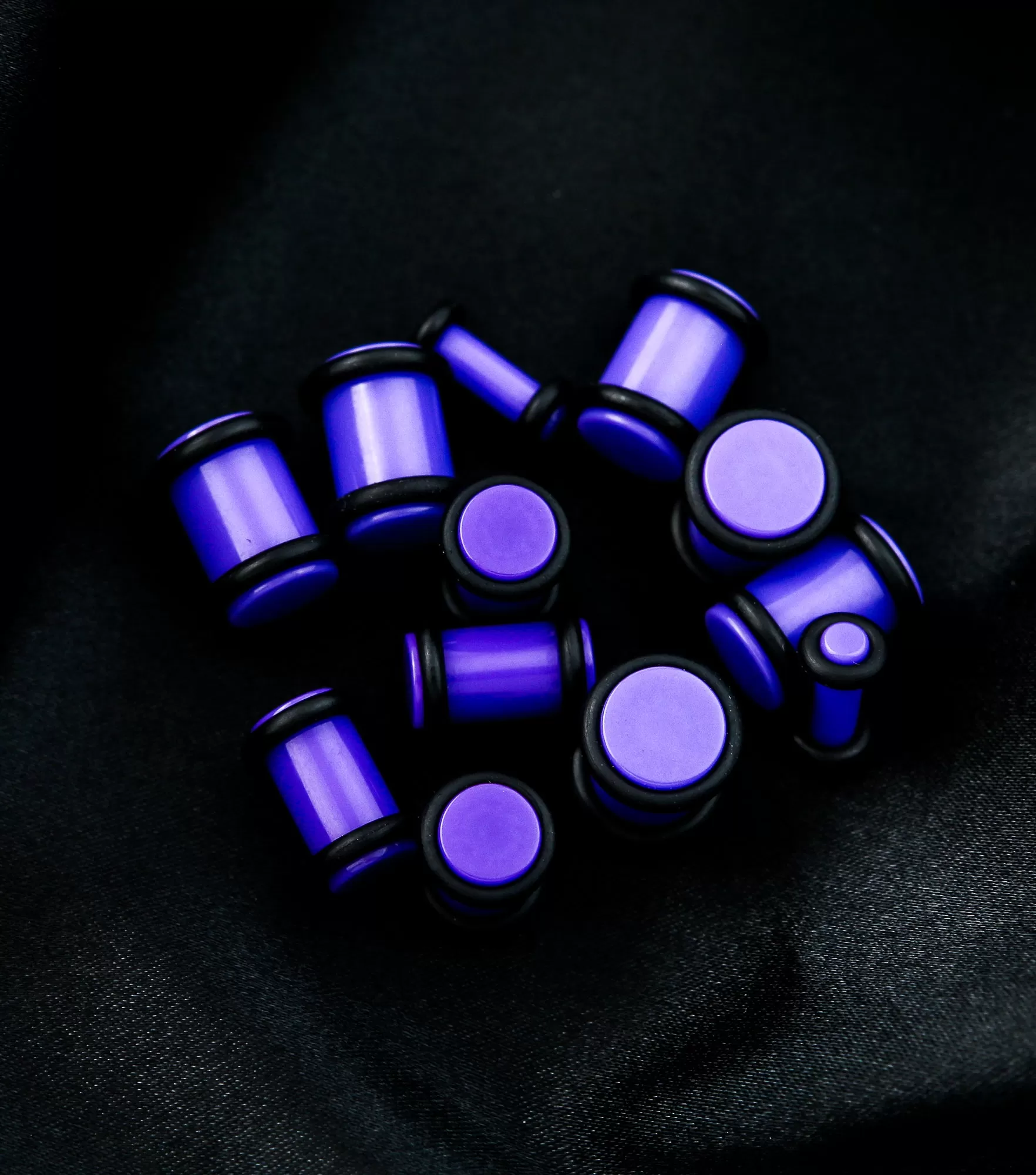 Purple No Flare Acrylic Plugs