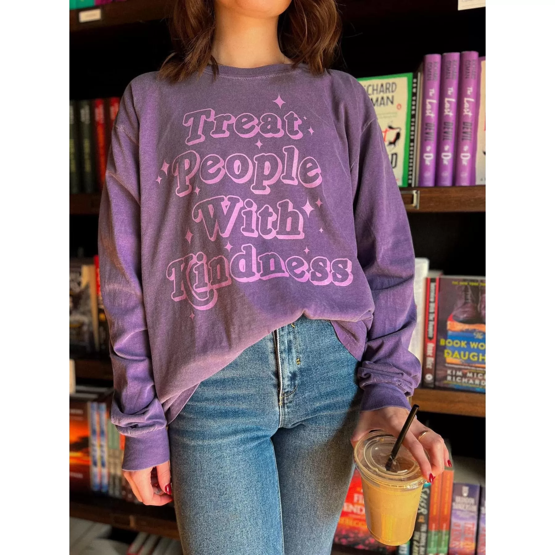 Purple Treat People With Kindness Long Sleeve (S-2XL)