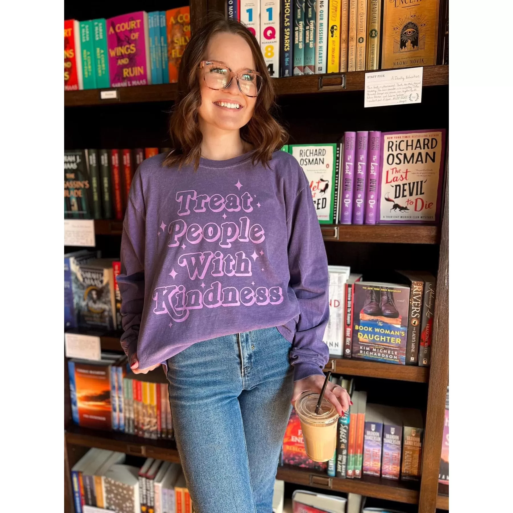 Purple Treat People With Kindness Long Sleeve (S-2XL)