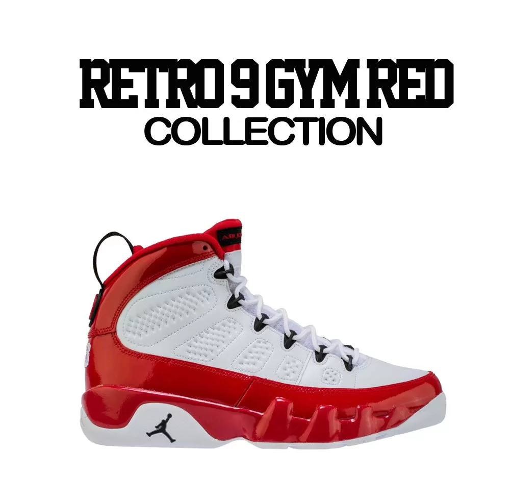 Retro 9 Gym Red Hoody- Stitched - Red