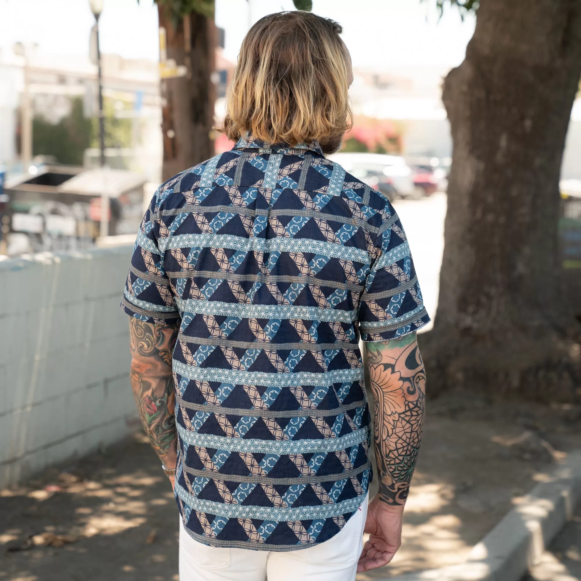 Rogue Territory Maker Shirt Navy Lattice FINAL SALE