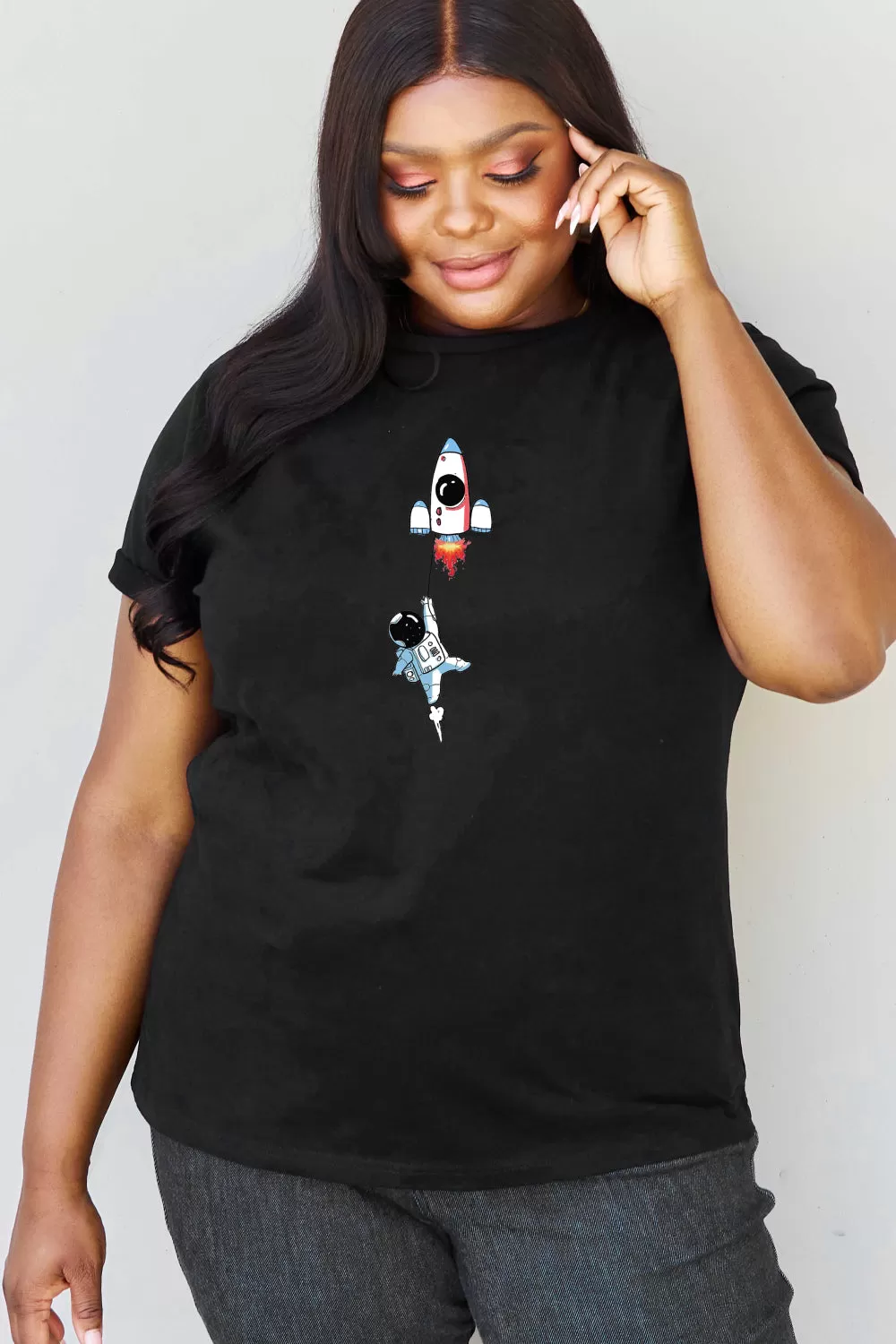 Simply Love Full Size Astronaut Graphic Cotton T-Shirt