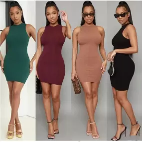 Sleeveless Mini Bodycon Dress