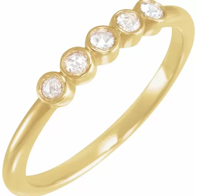 Stackables 1/10 CTW Rose-Cut Natural Diamond Ring