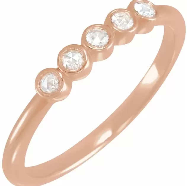 Stackables 1/10 CTW Rose-Cut Natural Diamond Ring