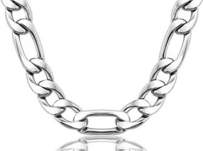 Stainless Steel 10mm  Figaro Chain Necklace