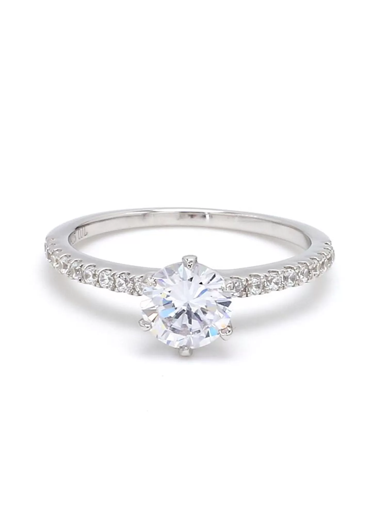 Sterling Silver 1 Carat American Diamond Solitaire Ring