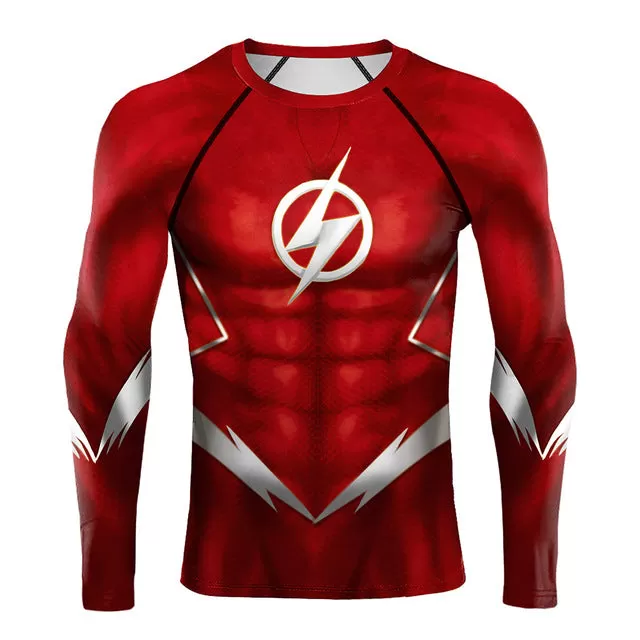 The Flash Compression 'Silver Age' Long Sleeve Rashguard