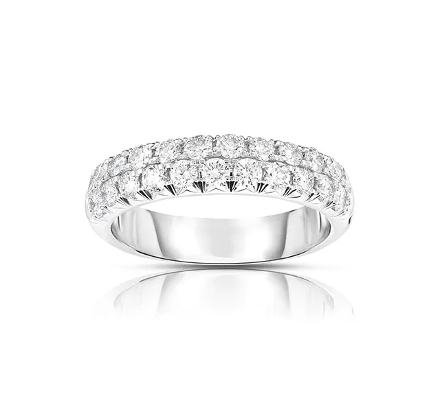 Two Row French Cut Diamond Band