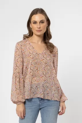 Wanderer Multi Mini Floral LS Blouse