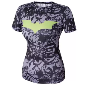 Women's Batman Compression 'Arkham' Short Sleeve Rashguard