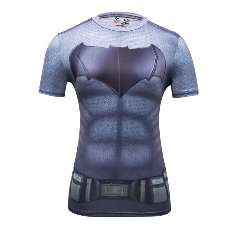 Women's Batman Compression 'Dark Knight' Elite Short Sleeve Rashguard