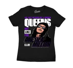 Womens Court Purple 13 Shirt - Queens  - Black