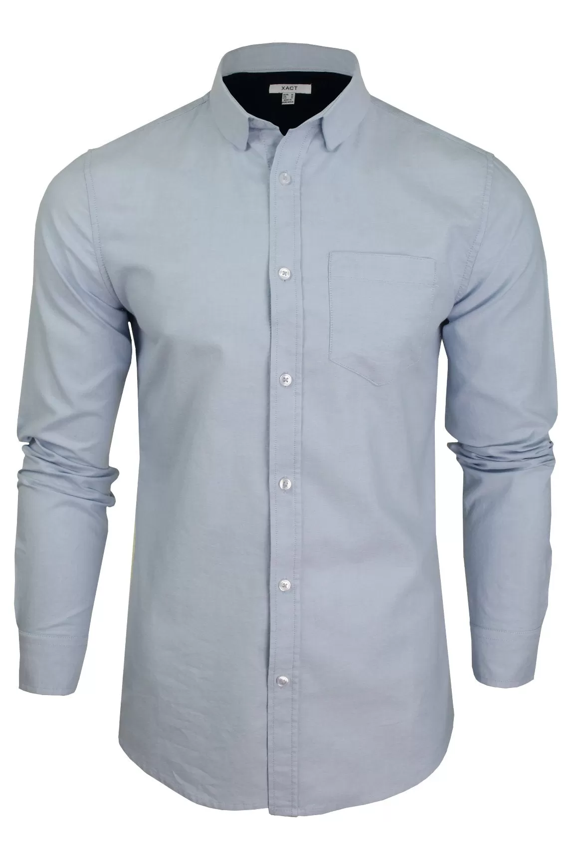 Xact Mens Long Sleeved Button-Down Collar Oxford Shirt